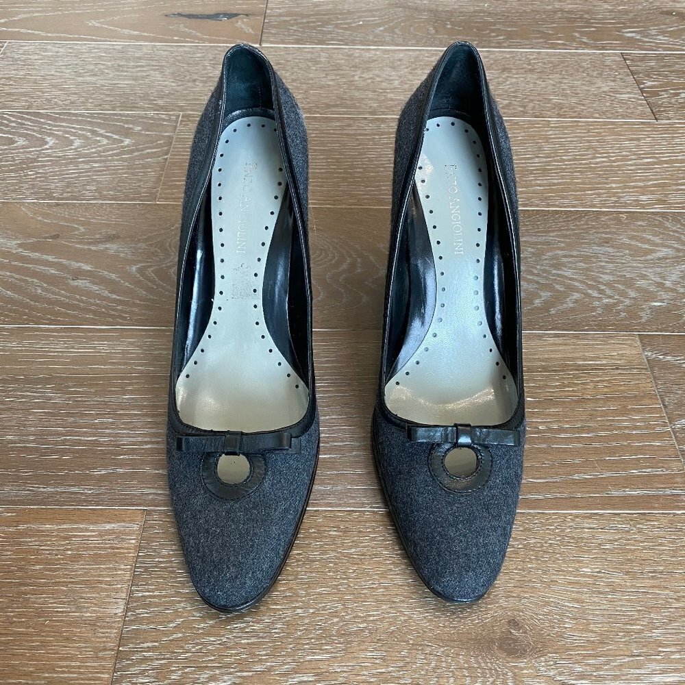 Enzo Angiolini Wool Round Toe Pump | Grey | 9M